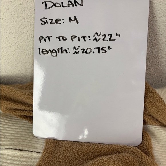 Anthropologie Dolan Left Coast Sherpa Quarter-Zip Pullover Sweater Size M - Picture 11 of 13